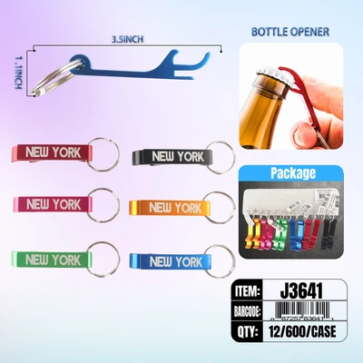 J3641, NY Key Chain Bottle Opener, 887257836411