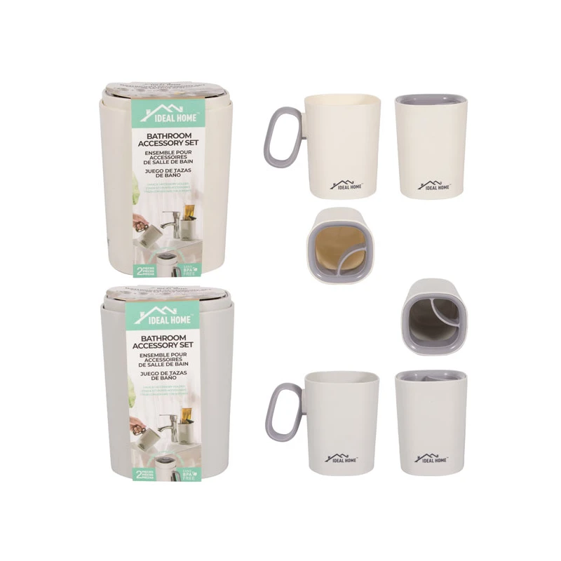 Ideal Home Bathroom Accessory Set Cup & Holder