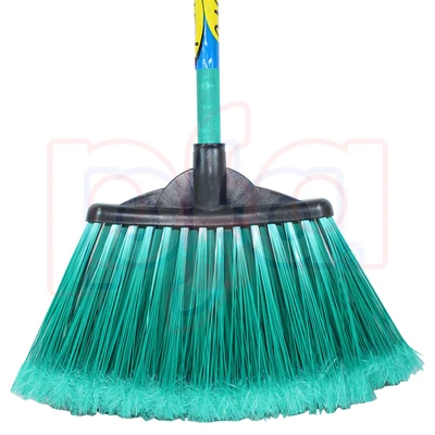 KK-003C, Mega Sweeper Plastic Broom w/ Wood Stick, 856427002109