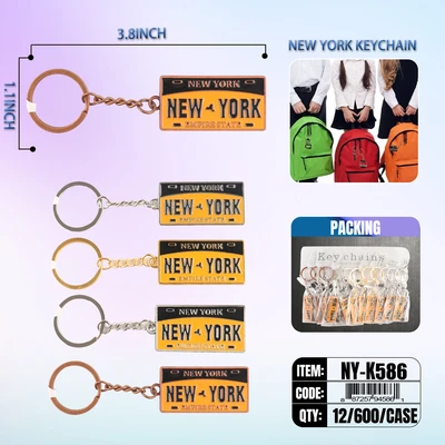 NY-K586, NY key chain Lincse Plate, 887257945861