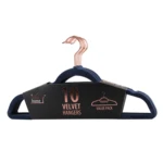 45003, Ideal Home Velvet Hanger 10PK Navy Rose Gold, 191554450035