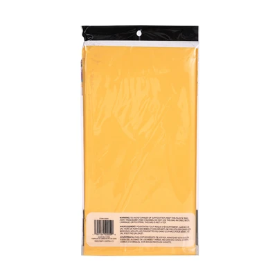 50009, Party Central Heavy Duty Rectangle Plastic Tablecover - Yellow, 191554500099