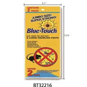 BT32216, Blue-Touch Jumbo Flat Glue Trap 2PK, 6931492322162