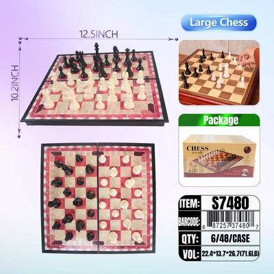 S7480, CHESS With Magnetic 12.25" x12.25", 887257374807