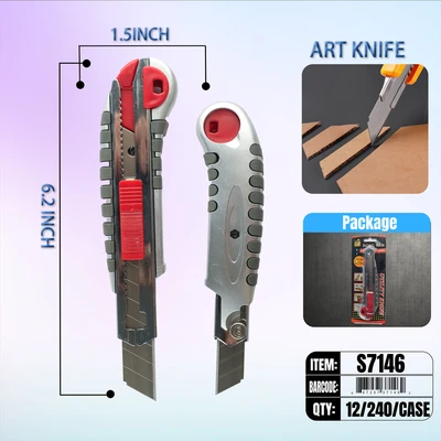 S7146, Utility Box Cutter with Extra Blades, 887257371462
