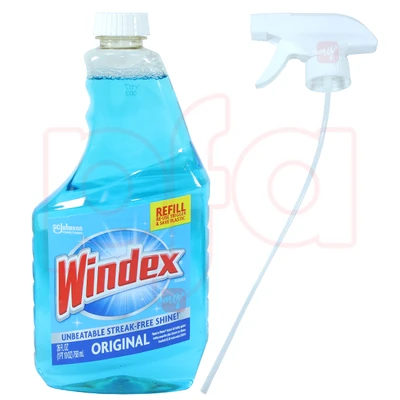 WC26B-T, Windex MultiSurface Disinfectant Cleaner With Trigger 26oz Blue, 019800003777