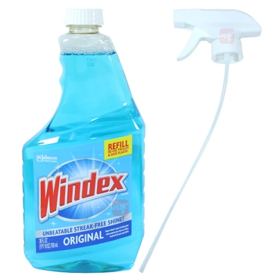 WC26B-T, Windex MultiSurface Disinfectant Cleaner With Trigger 26oz Blue, 019800003777