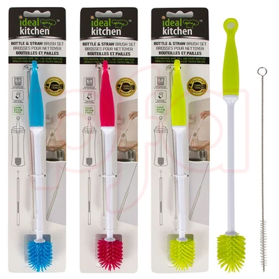 70027, Ideal Kitchen Bottle Brush + Straw Brush 2PK, 191554700277