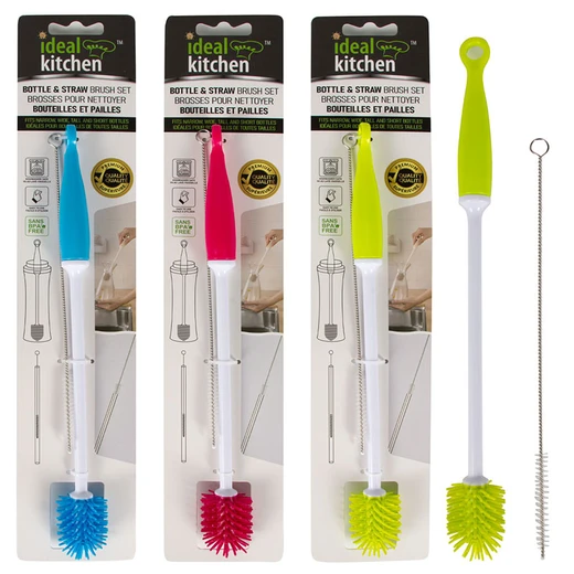 70027, Ideal Kitchen Bottle Brush + Straw Brush 2PK, 191554700277