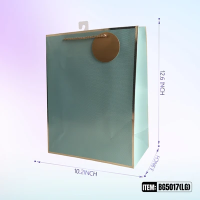BG5017-LG, General Gift Bags  LG.Assorted x4  10.2"x3.9"x12.6", 887257150388