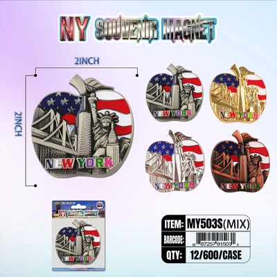 MY503S, New York Souvenir S. Metal Magnet, 887257915031