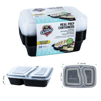 56075, Fresh Guard Food Containers 1000ml 20PK, 191554560758