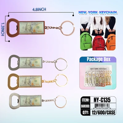 NY-C135, NY key chain, 887257913358