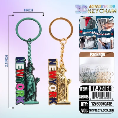 NY-K516G, NY key chain, 887257947025