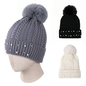 10318, Faux Fur Lined Pom Hat, 191554103184