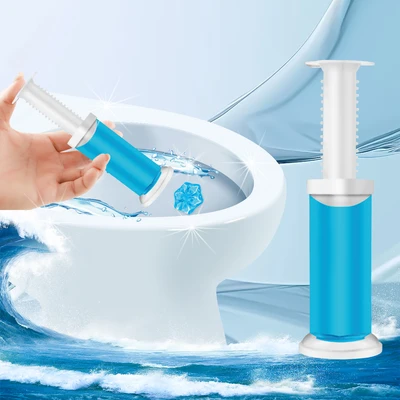 60122, Toilet Cleaning Gel 1 Pack Clean Ocean Fresh Scent 1.61 oz with 14 Stamps - Air Fusion, 191554601222