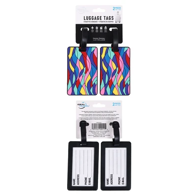 40011, Ideal Travel Rectangular Luggage Tags 2PK, 191554400115
