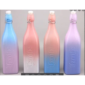 58110, Splash Bottle Glass 1L Square Rainbow, 191554581104