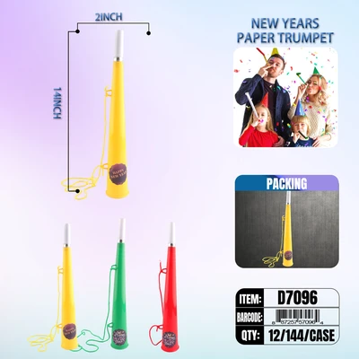D7096, New Year Plastic Horn, 887257570964