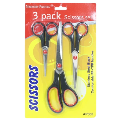 AB1219, Memories-Precious 3 Pack Stainless Steel Scissors, 4895418508806