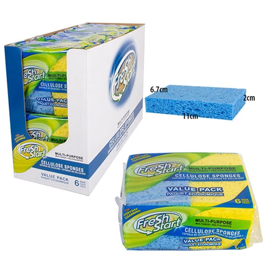 32227, Fresh Start Cellulose Sponge 6PK, 191554322271