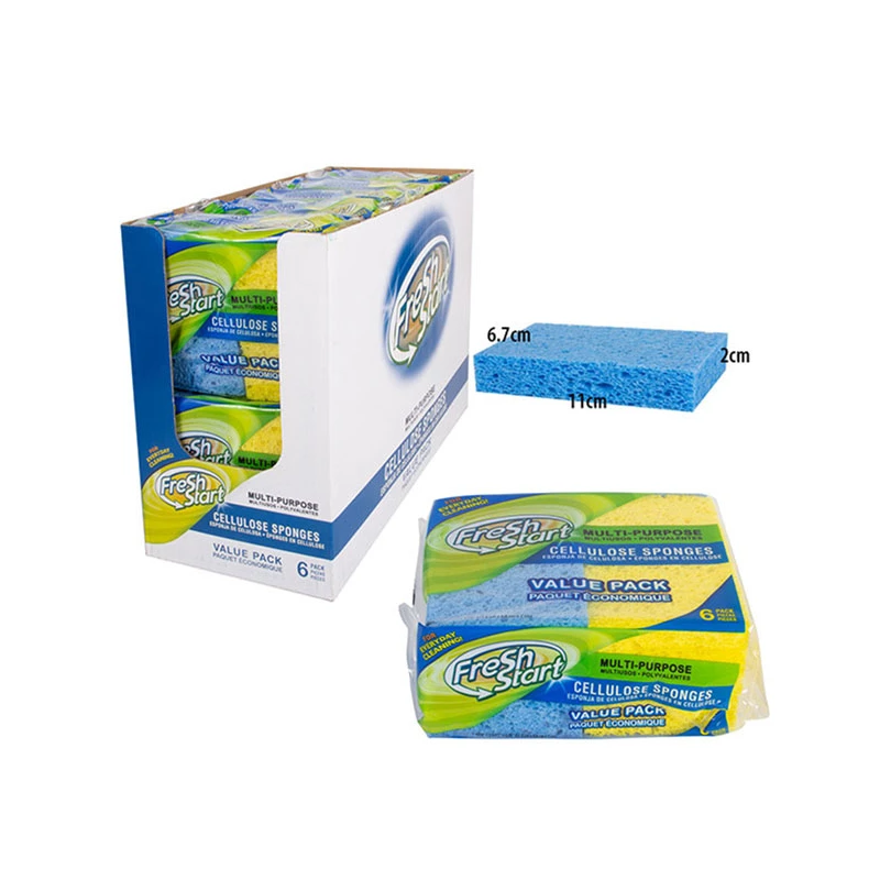 Fresh Start Sponge 6PK Cellulose Only