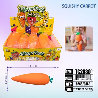 TC2030, Sugar Squeezy Relief Fidget Toys Carrot 13", 887258040305