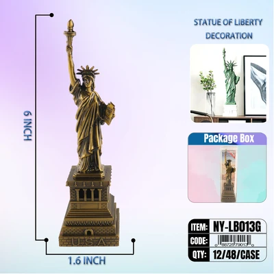 NY-LB013G, STATUE OF LIBERTY Copper (6"), 887257900136