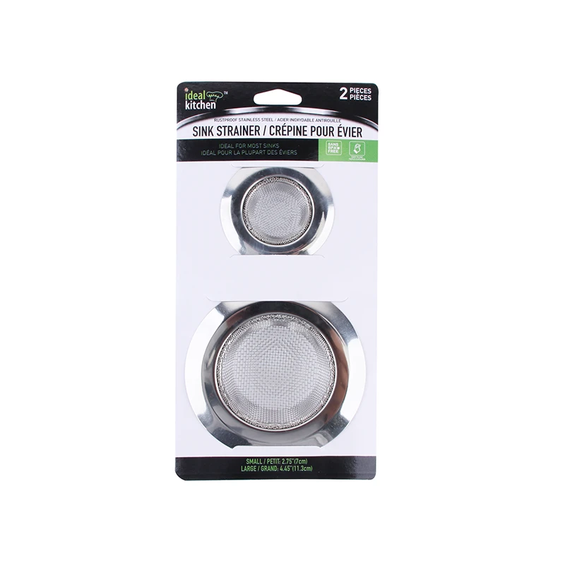 Ideal Kitchen Sink Strainer Stainless Steel 2PK Chrome