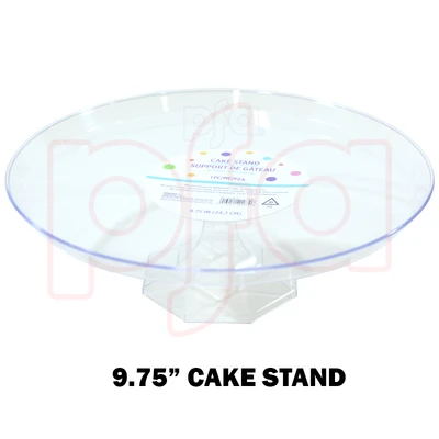 AMS-438195.86, Amscan Dessert Cake Stand 9.75" Clear, 013051401870