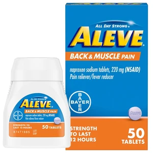 A50BMP, *expired final sales* Aleve 50 Tablets Back & Muscle Pain, 325866573452