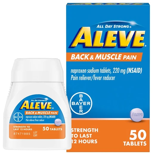 A50BMP, *expired final sales* Aleve 50 Tablets Back & Muscle Pain, 325866573452