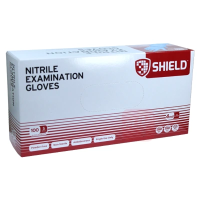 SNG-S, Shield Blue Nitrile Exam Gloves 100CT Size: Small, 687700010760