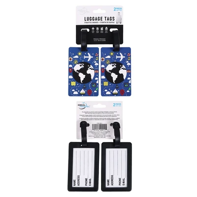 40011, Ideal Travel Rectangular Luggage Tags 2PK, 191554400115
