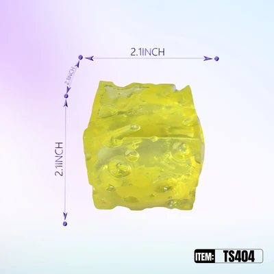 TS404, Squishy Square Cheese Stress Relief Toy 1.97", 887258024046
