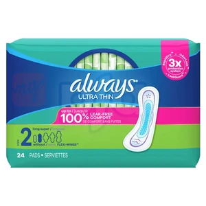 ALW-03335, Always Ultra Thin Pads 24ct Size 2 Daytime Super, 030772033357