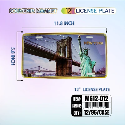 MG12-012, New York Souvenir License Plate 12"x6", 887257120121