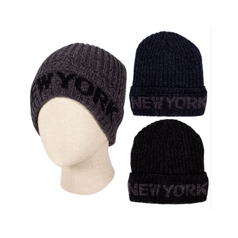 Men's Hat w/Fur Lining NEW YORK