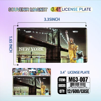 MG3-007, License Plate Magnet  3.35“x1.65", 887257930010