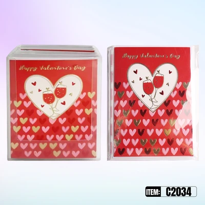 C2034, VALENTINE Premium  Greeting Card  4.7"x6.7", 887257920349