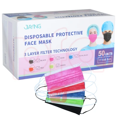 MASK-YY-JY22-1, JiaYang Face Mask Disposable Assorted Colors JY22-1