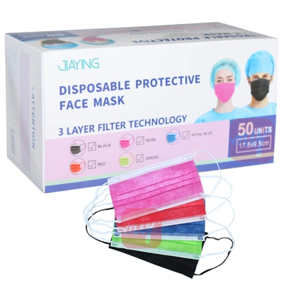MASK-YY-JY22-1, JiaYang Face Mask Disposable Assorted Colors JY22-1