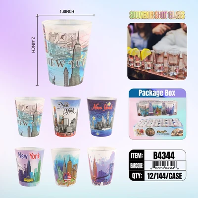 B4344, NY Souvenir Shot Glass Assorted, 887257643446