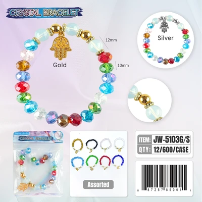 JW-5103, Crystal Bracelet Random Color, 887257850011