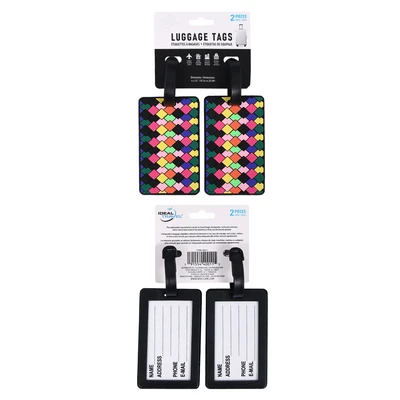 40011, Ideal Travel Rectangular Luggage Tags 2PK, 191554400115