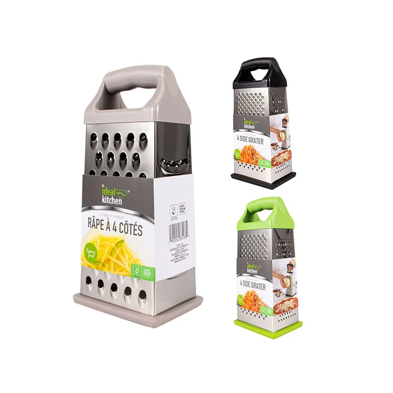 Ideal Kitchen Stainless Steel Grater 9in 4 Sides