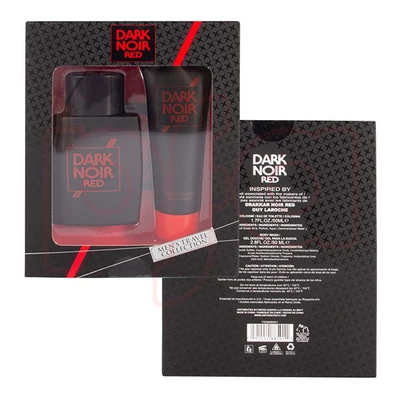 88501, Men's 2pcs Set  DARK NOIR RED 1.7fl.oz/50mlEDT 2.8fl.oz/80ml Body Wash, 191554885011