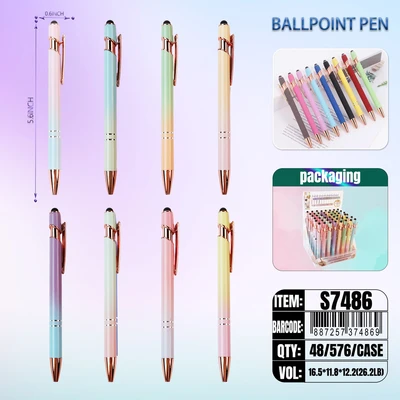 S7486, Beaded Pen & Screen Touch Assorted 48/PDQ, 887257374869