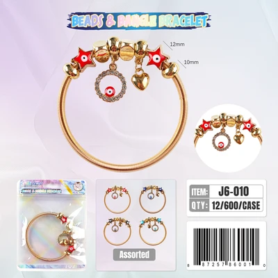 J6-010, BANGLE & BEADS BRACELET, 887257840012