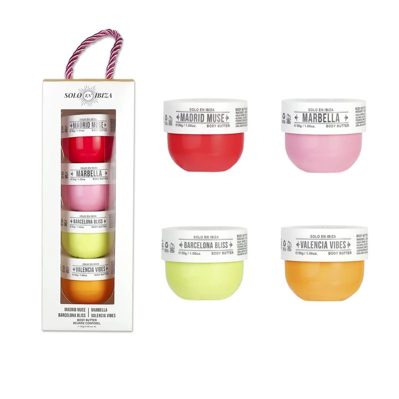 SOLO EN IBIZA 4pcs Body Butter Set 30g/1.06.ozMADRID MUSE/VALENCIA VIBES/MARBELLA/BARCELONA BLISS